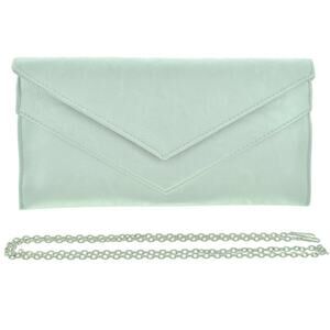 Light Green Leatherette Envelope Evening Bag